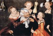 CRANACH, Lucas the Elder Hercules and Omphale Germany oil painting reproduction